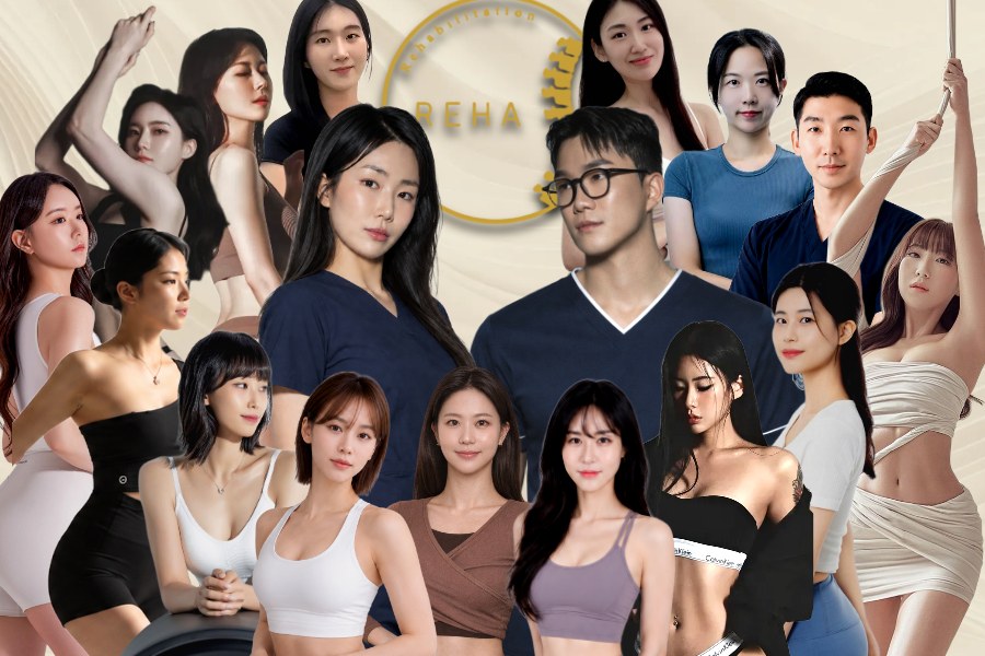 리하필라테스 원장진과 강사진 단체 사진